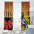 Australia Magpie ANZAC Day Window Curtain Rising Sun 25th April Poppy Golden Wattle - Aussie Hoodie