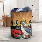 Australia Kookaburra ANZAC Day Laundry Basket Rising Sun 25th April Poppy Eucalyptus Blossoms - Aussie Hoodie