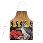 Australia Kookaburra ANZAC Day Apron Rising Sun 25th April Poppy Eucalyptus Blossoms - Aussie Hoodie