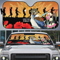 Australia Kookaburra ANZAC Day Auto Sun Shade Rising Sun 25th April Poppy Eucalyptus Blossoms - Aussie Hoodie