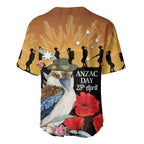 Australia Kookaburra ANZAC Day Baseball Jersey Rising Sun 25th April Poppy Eucalyptus Blossoms - Aussie Hoodie