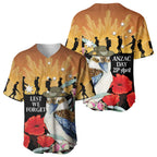 Australia Kookaburra ANZAC Day Baseball Jersey Rising Sun 25th April Poppy Eucalyptus Blossoms - Aussie Hoodie