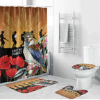 Australia Kookaburra ANZAC Day Bathroom Set Rising Sun 25th April Poppy Eucalyptus Blossoms - Aussie Hoodie