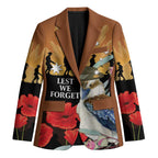 Australia Kookaburra ANZAC Day Blazer Rising Sun 25th April Poppy Eucalyptus Blossoms - Aussie Hoodie