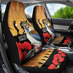 Australia Kookaburra ANZAC Day Car Seat Cover Rising Sun 25th April Poppy Eucalyptus Blossoms - Aussie Hoodie