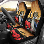 Australia Kookaburra ANZAC Day Car Seat Cover Rising Sun 25th April Poppy Eucalyptus Blossoms - Aussie Hoodie
