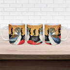 Australia Kookaburra ANZAC Day Ceramic Mug Rising Sun 25th April Poppy Eucalyptus Blossoms - Aussie Hoodie