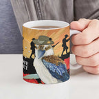 Australia Kookaburra ANZAC Day Ceramic Mug Rising Sun 25th April Poppy Eucalyptus Blossoms - Aussie Hoodie