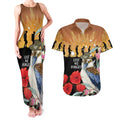 Australia Kookaburra ANZAC Day Couples Matching Tank Maxi Dress and Hawaiian Shirt Rising Sun 25th April Poppy Eucalyptus Blossoms - Aussie Hoodie