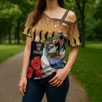Australia Kookaburra ANZAC Day Cross Shoulder Shirt Rising Sun 25th April Poppy Eucalyptus Blossoms - Aussie Hoodie