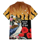Australia Kookaburra ANZAC Day Family Matching Summer Maxi Dress and Hawaiian Shirt Rising Sun 25th April Poppy Eucalyptus Blossoms