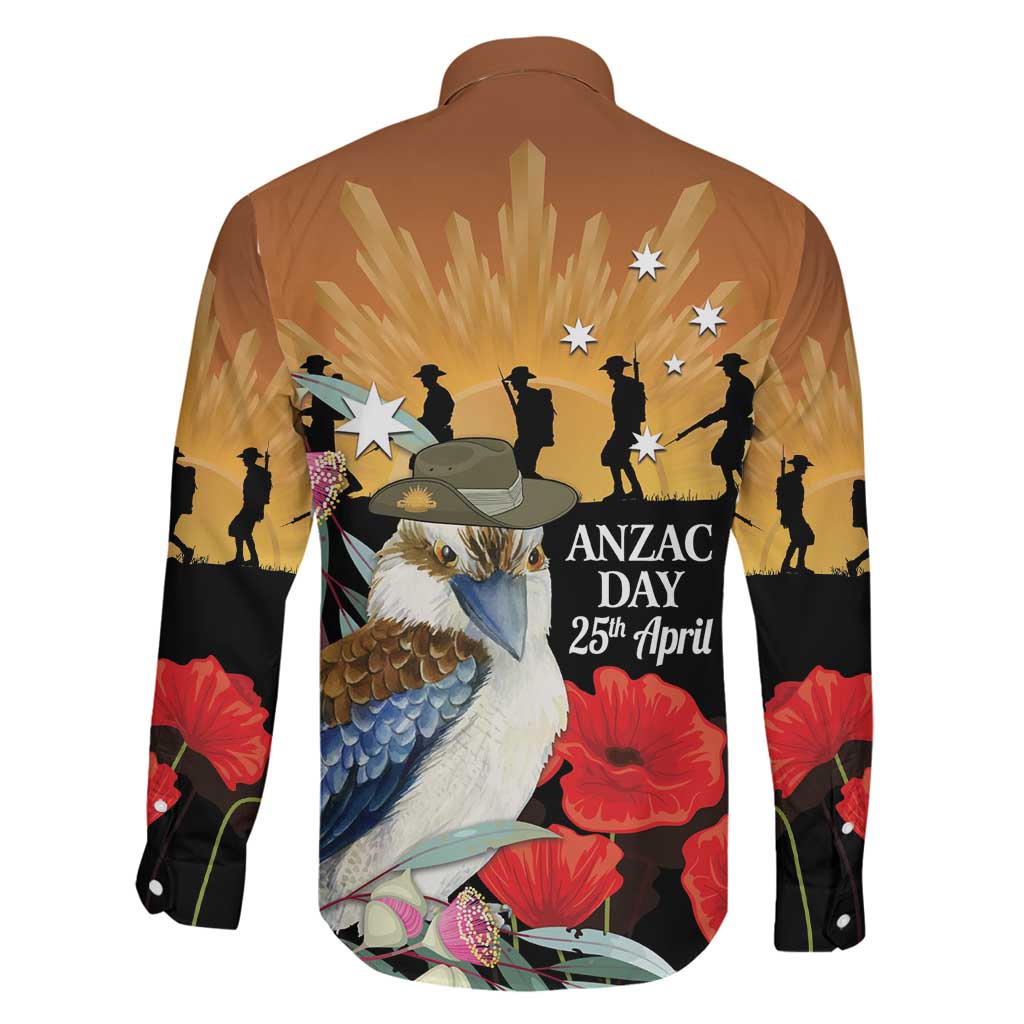 Australia Kookaburra ANZAC Day Family Matching Summer Maxi Dress and Hawaiian Shirt Rising Sun 25th April Poppy Eucalyptus Blossoms
