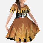 Australia Kookaburra ANZAC Day Kid Short Sleeve Dress Rising Sun 25th April Poppy Eucalyptus Blossoms - Aussie Hoodie