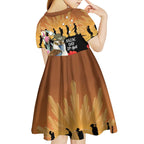 Australia Kookaburra ANZAC Day Kid Short Sleeve Dress Rising Sun 25th April Poppy Eucalyptus Blossoms - Aussie Hoodie