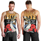 Australia Kookaburra ANZAC Day Men Tank Top Rising Sun 25th April Poppy Eucalyptus Blossoms - Aussie Hoodie