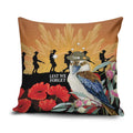 Australia Kookaburra ANZAC Day Pillow Cover Rising Sun 25th April Poppy Eucalyptus Blossoms - Aussie Hoodie