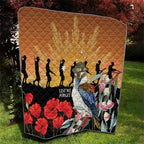 Australia Kookaburra ANZAC Day Quilt Rising Sun 25th April Poppy Eucalyptus Blossoms - Aussie Hoodie