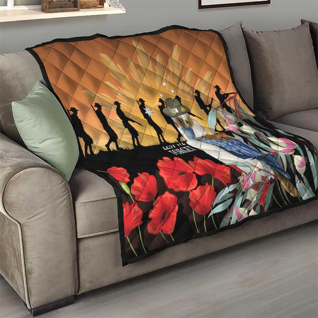 Australia Kookaburra ANZAC Day Quilt Rising Sun 25th April Poppy Eucalyptus Blossoms - Aussie Hoodie