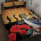 Australia Kookaburra ANZAC Day Quilt Bed Set Rising Sun 25th April Poppy Eucalyptus Blossoms - Aussie Hoodie