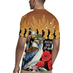 Australia Kookaburra ANZAC Day Rugby Jersey Rising Sun 25th April Poppy Eucalyptus Blossoms - Aussie Hoodie