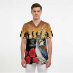 Australia Kookaburra ANZAC Day Scrub Top Rising Sun 25th April Poppy Eucalyptus Blossoms - Aussie Hoodie