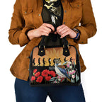 Australia Kookaburra ANZAC Day Shoulder Handbag Rising Sun 25th April Poppy Eucalyptus Blossoms - Aussie Hoodie