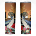 Australia Kookaburra ANZAC Day Skinny Tumbler Rising Sun 25th April Poppy Eucalyptus Blossoms - Aussie Hoodie
