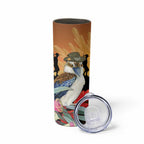 Australia Kookaburra ANZAC Day Skinny Tumbler Rising Sun 25th April Poppy Eucalyptus Blossoms - Aussie Hoodie