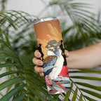 Australia Kookaburra ANZAC Day Skinny Tumbler Rising Sun 25th April Poppy Eucalyptus Blossoms - Aussie Hoodie