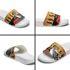 Australia Kookaburra ANZAC Day Slide Sandals Rising Sun 25th April Poppy Eucalyptus Blossoms - Aussie Hoodie