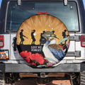 Australia Kookaburra ANZAC Day Spare Tire Cover Rising Sun 25th April Poppy Eucalyptus Blossoms - Aussie Hoodie