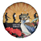 Australia Kookaburra ANZAC Day Spare Tire Cover Rising Sun 25th April Poppy Eucalyptus Blossoms - Aussie Hoodie