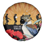 Australia Kookaburra ANZAC Day Spare Tire Cover Rising Sun 25th April Poppy Eucalyptus Blossoms - Aussie Hoodie