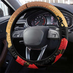 Australia Kookaburra ANZAC Day Steering Wheel Cover Rising Sun 25th April Poppy Eucalyptus Blossoms - Aussie Hoodie