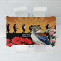 Australia Kookaburra ANZAC Day Tablecloth Rising Sun 25th April Poppy Eucalyptus Blossoms - Aussie Hoodie