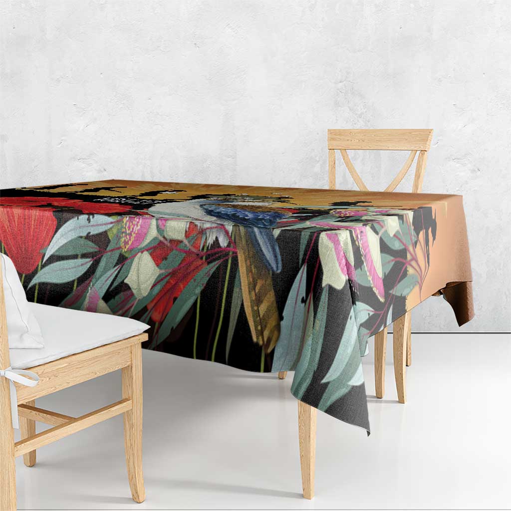 Australia Kookaburra ANZAC Day Tablecloth Rising Sun 25th April Poppy Eucalyptus Blossoms - Aussie Hoodie