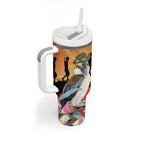 Australia Kookaburra ANZAC Day Tumbler With Handle Rising Sun 25th April Poppy Eucalyptus Blossoms - Aussie Hoodie