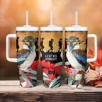 Australia Kookaburra ANZAC Day Tumbler With Handle Rising Sun 25th April Poppy Eucalyptus Blossoms - Aussie Hoodie