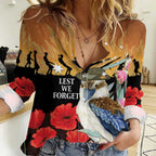 Australia Kookaburra ANZAC Day Women Casual Shirt Rising Sun 25th April Poppy Eucalyptus Blossoms - Aussie Hoodie