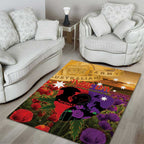 Australia ANZAC Day Area Rug Australian Army Animals Lest We Forget