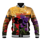 Australia ANZAC Day Baseball Jacket Australian Army Animals Lest We Forget