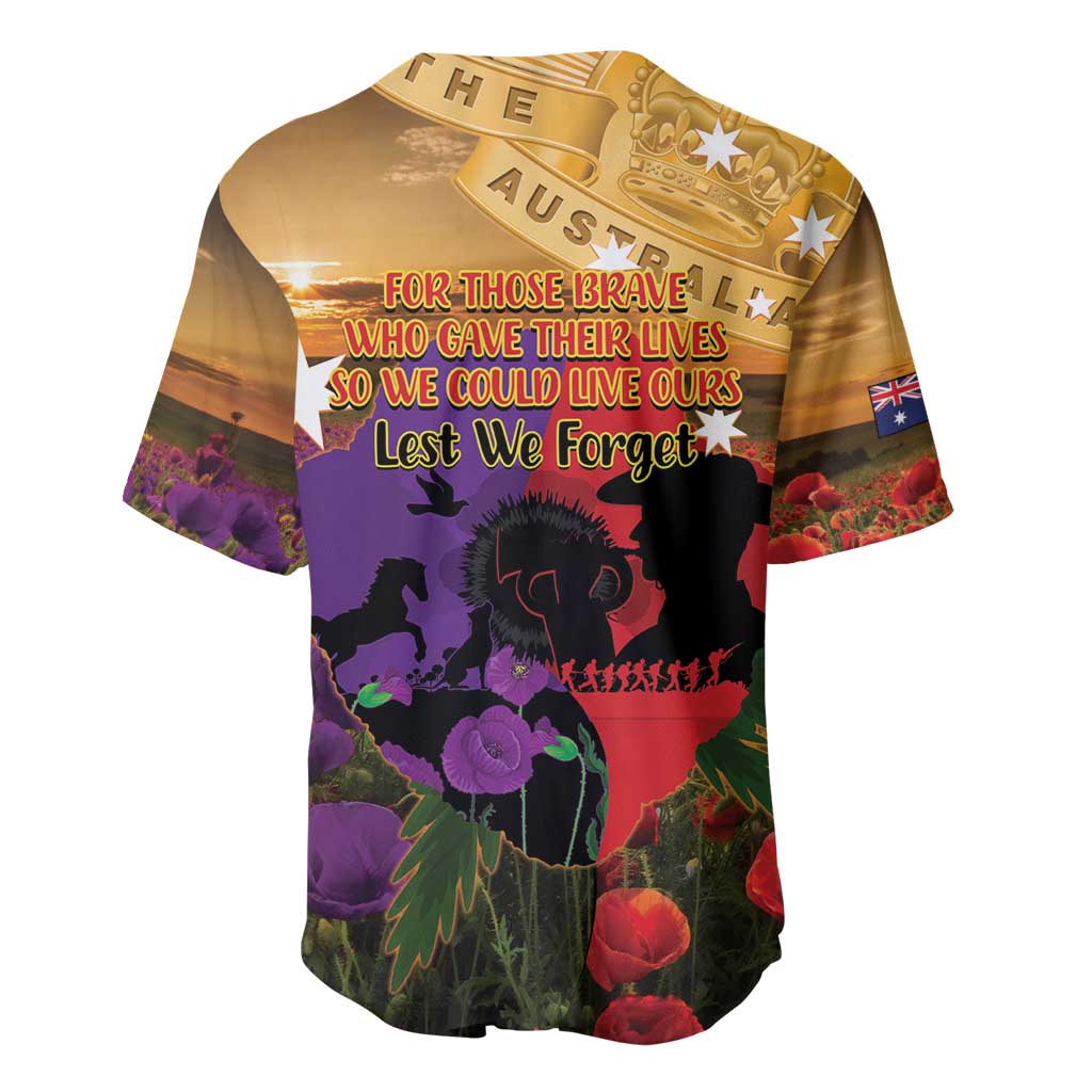 Australia ANZAC Day Baseball Jersey Australian Army Animals Lest We Forget