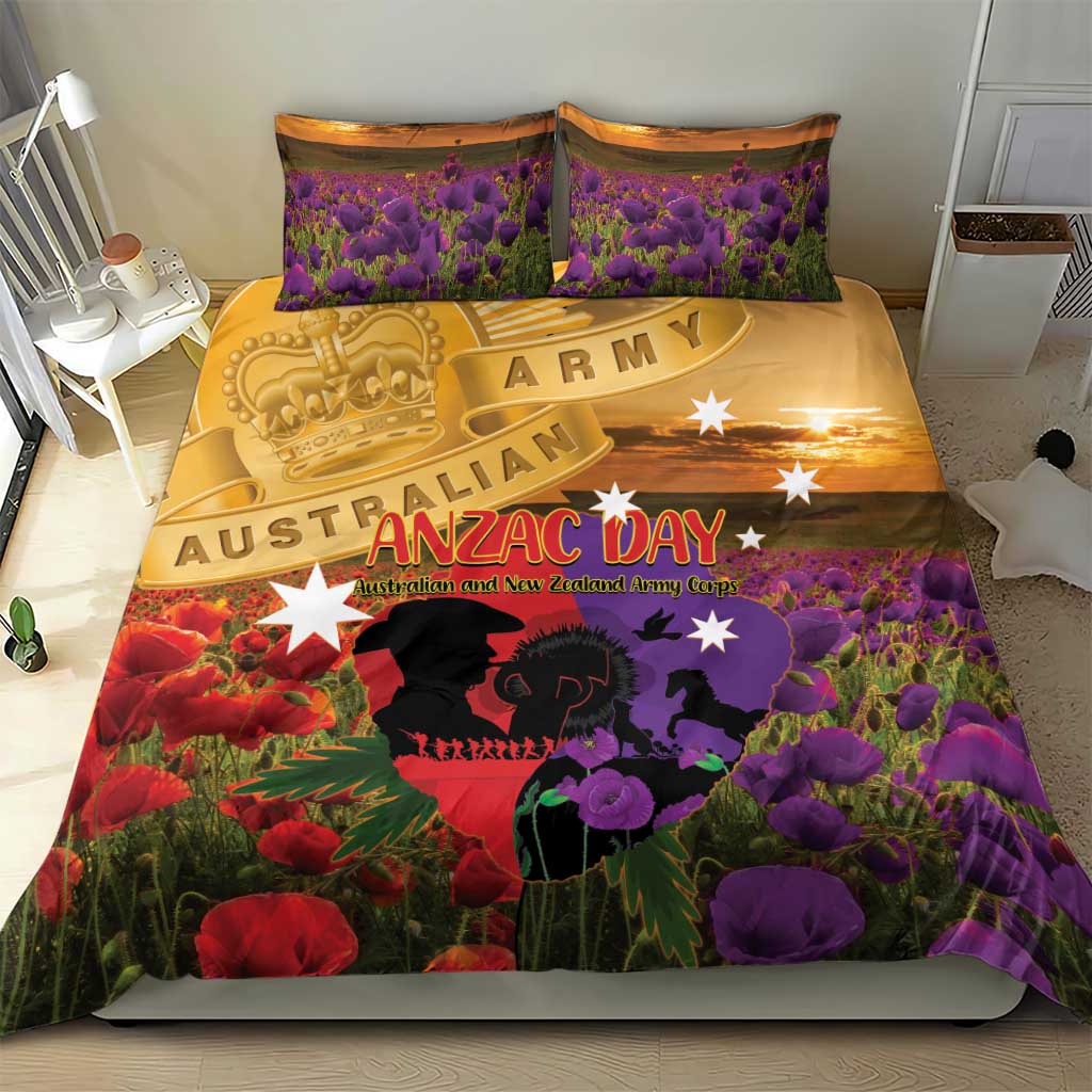 Australia ANZAC Day Bedding Set Australian Army Animals Lest We Forget