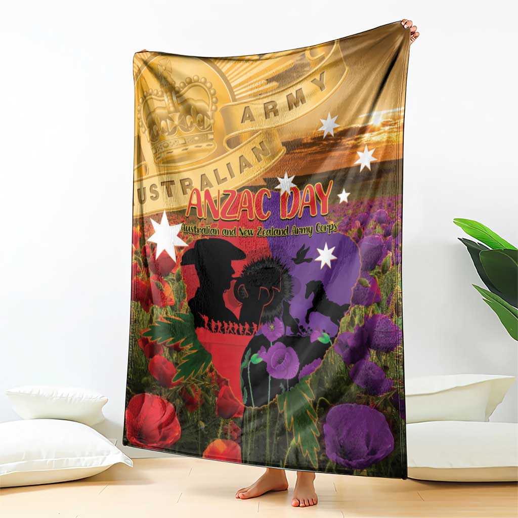Australia ANZAC Day Blanket Australian Army Animals Lest We Forget