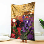 Australia ANZAC Day Blanket Australian Army Animals Lest We Forget