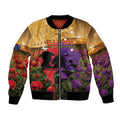 Australia ANZAC Day Bomber Jacket Australian Army Animals Lest We Forget