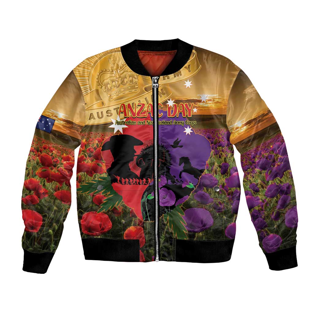 Australia ANZAC Day Bomber Jacket Australian Army Animals Lest We Forget