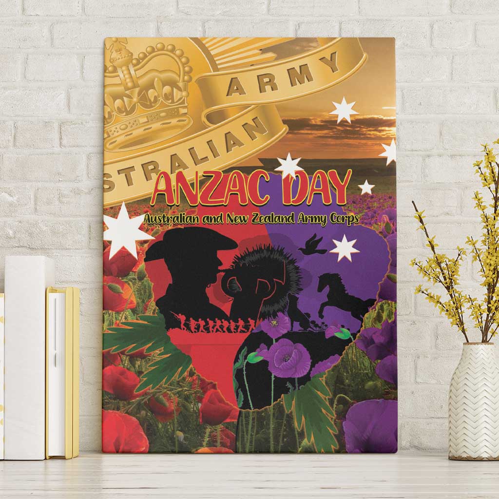 Australia ANZAC Day Canvas Wall Art Australian Army Animals Lest We Forget