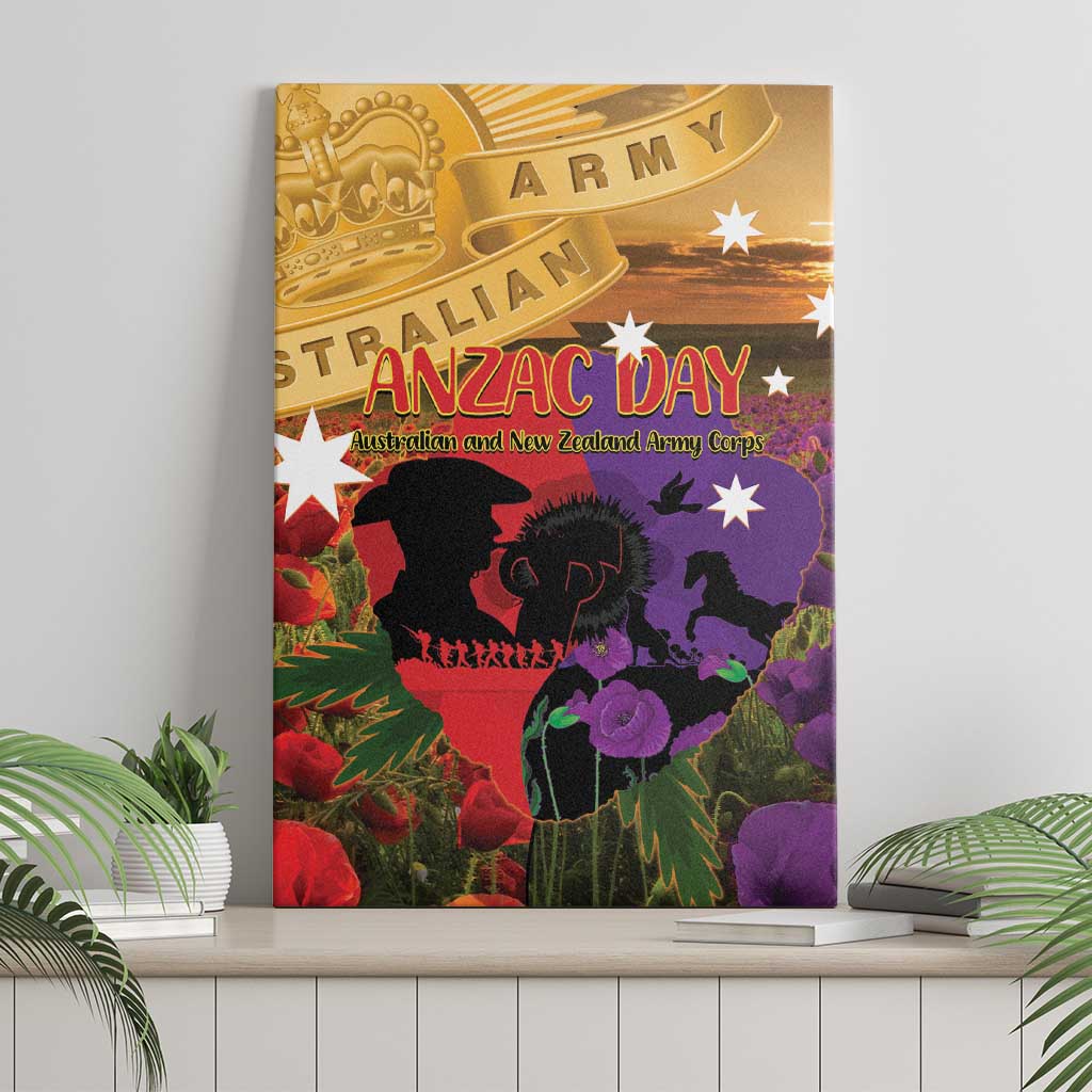 Australia ANZAC Day Canvas Wall Art Australian Army Animals Lest We Forget