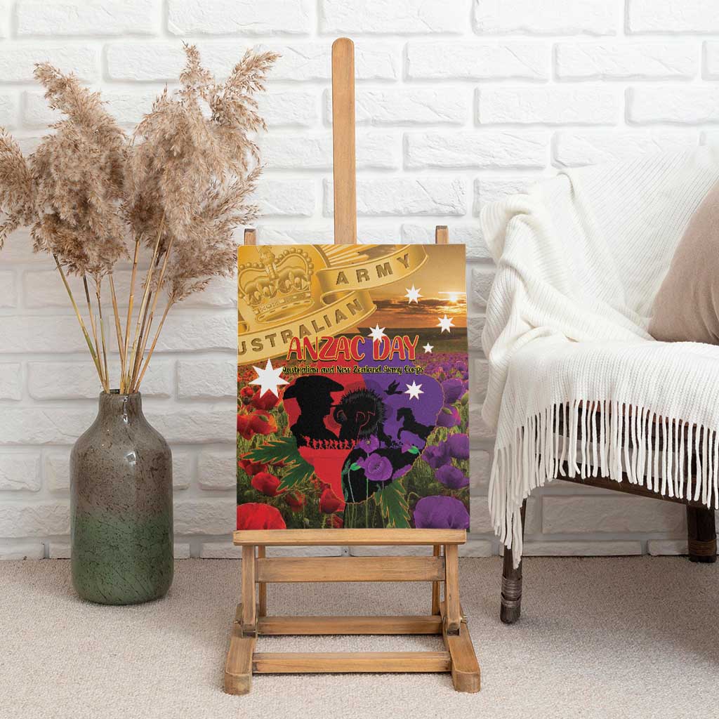 Australia ANZAC Day Canvas Wall Art Australian Army Animals Lest We Forget